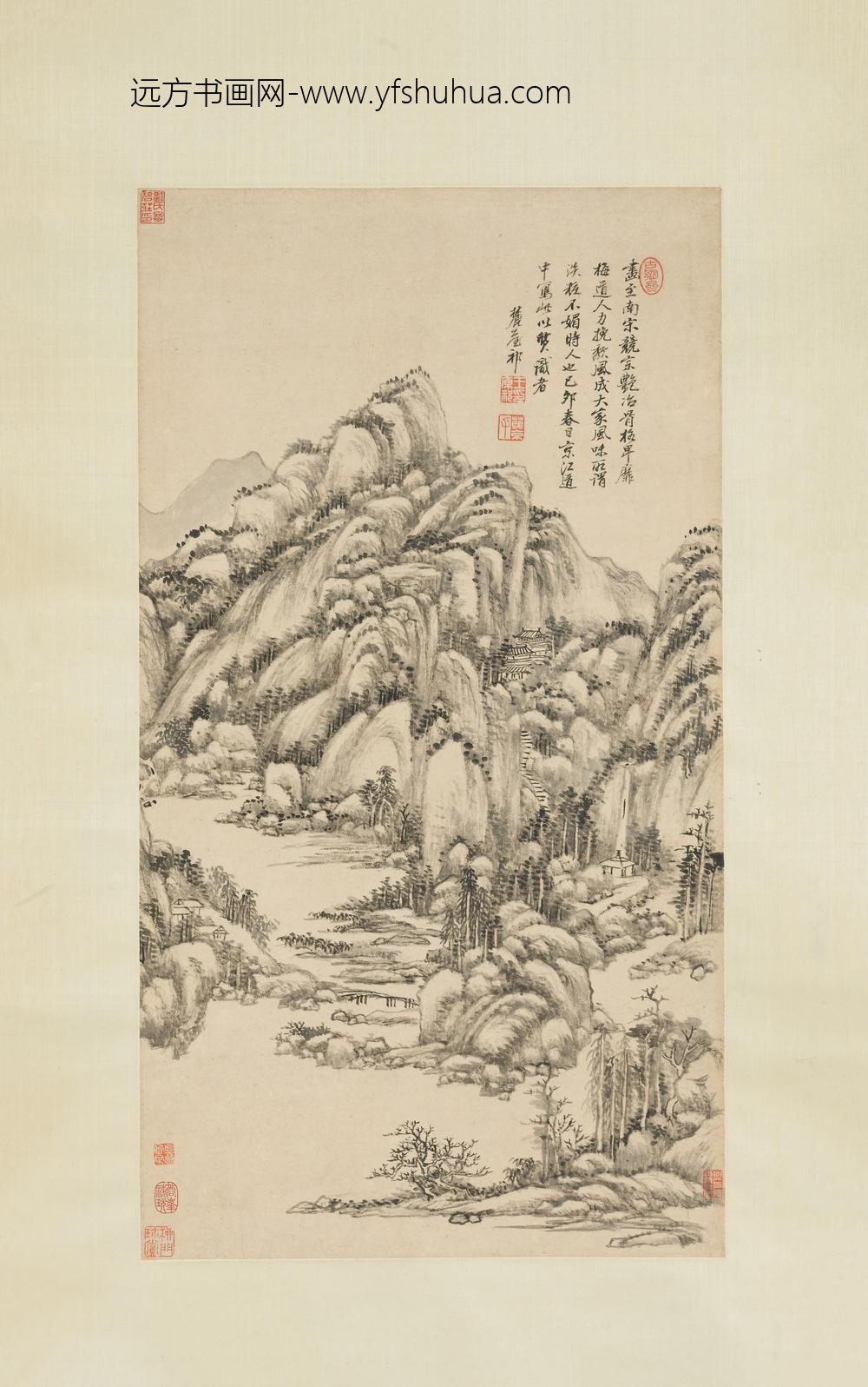 王原祁_山水图轴-