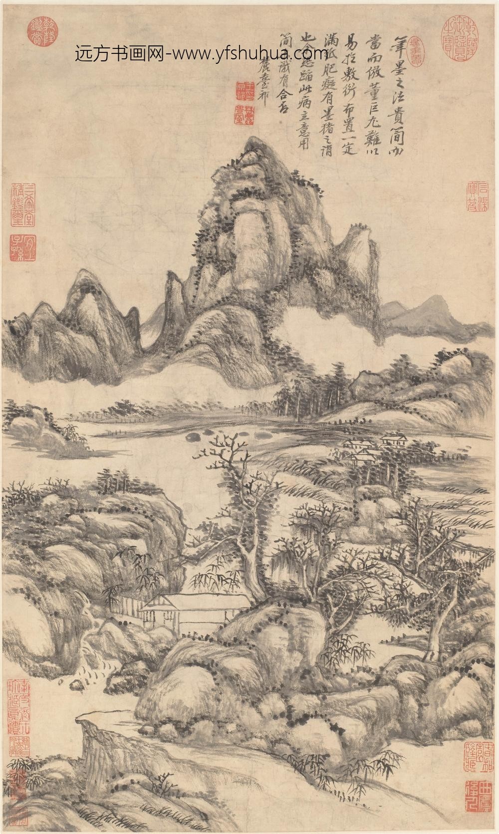 王原祁_山水轴-