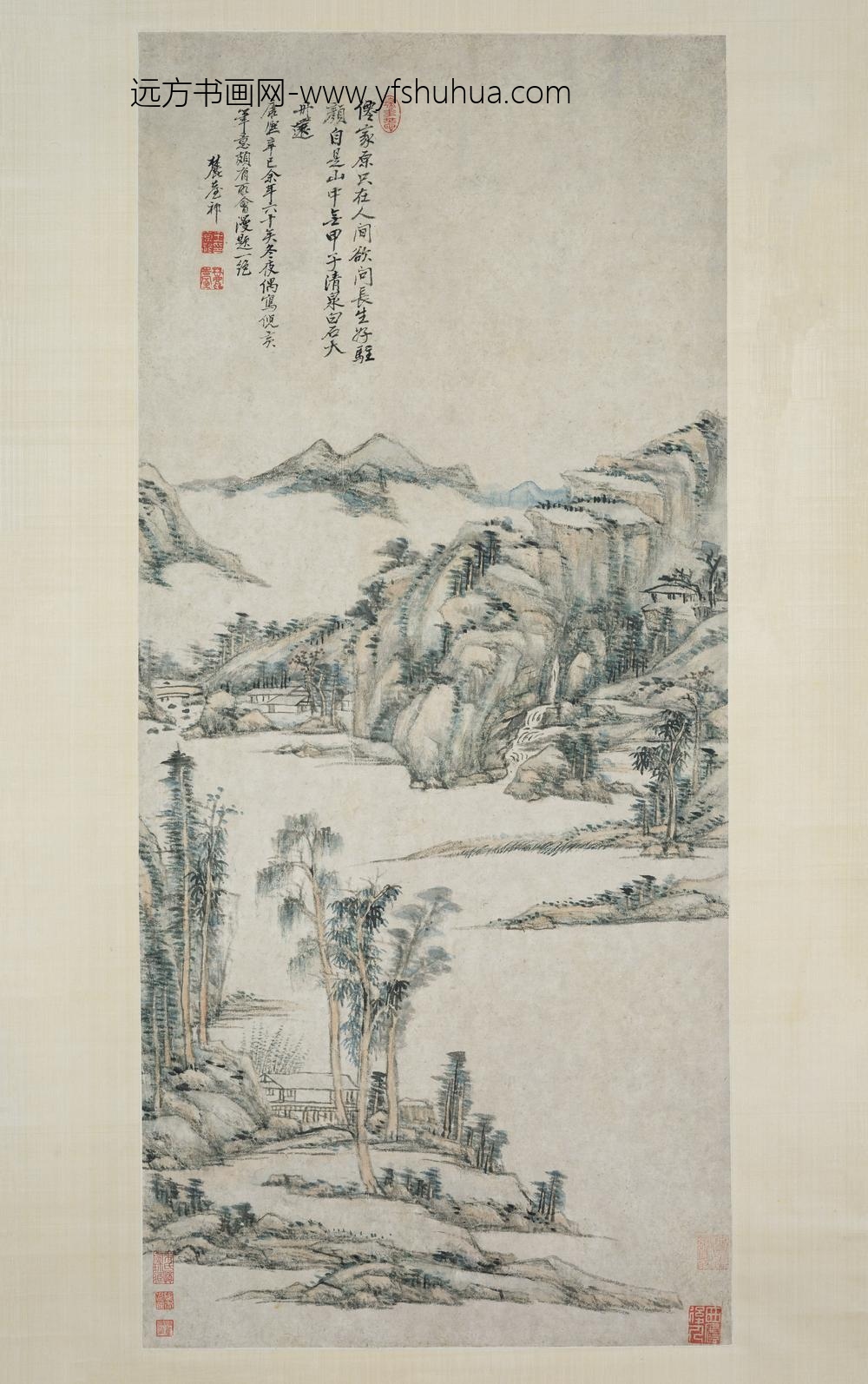 王原祁_清泉白石图轴