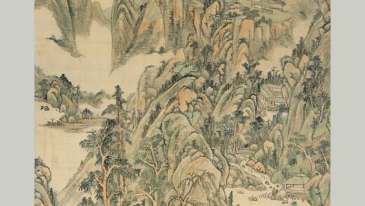 王原祁 陡壁磐石图轴.jpg