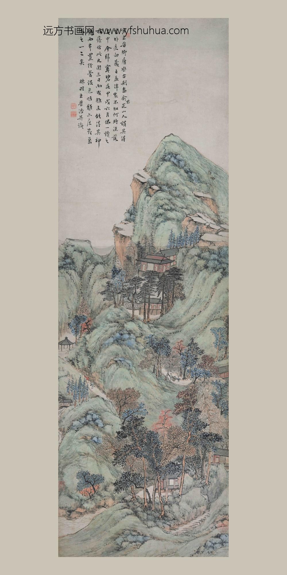 王学浩_层峦古刹图轴