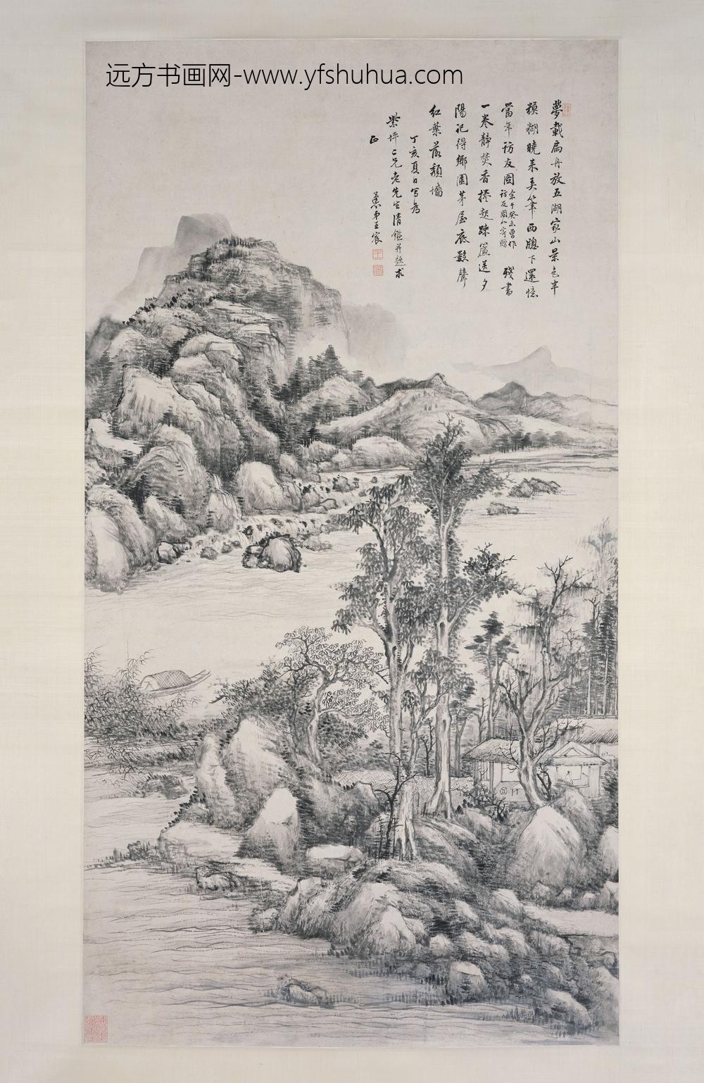 王宸（蓬樵）_乡园茅屋图轴