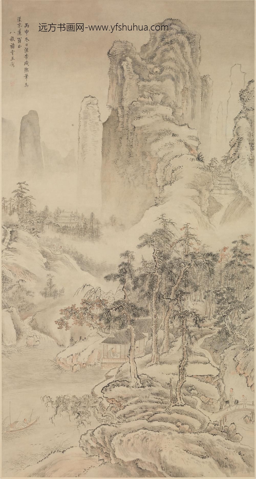 王巘_法李成山水图轴