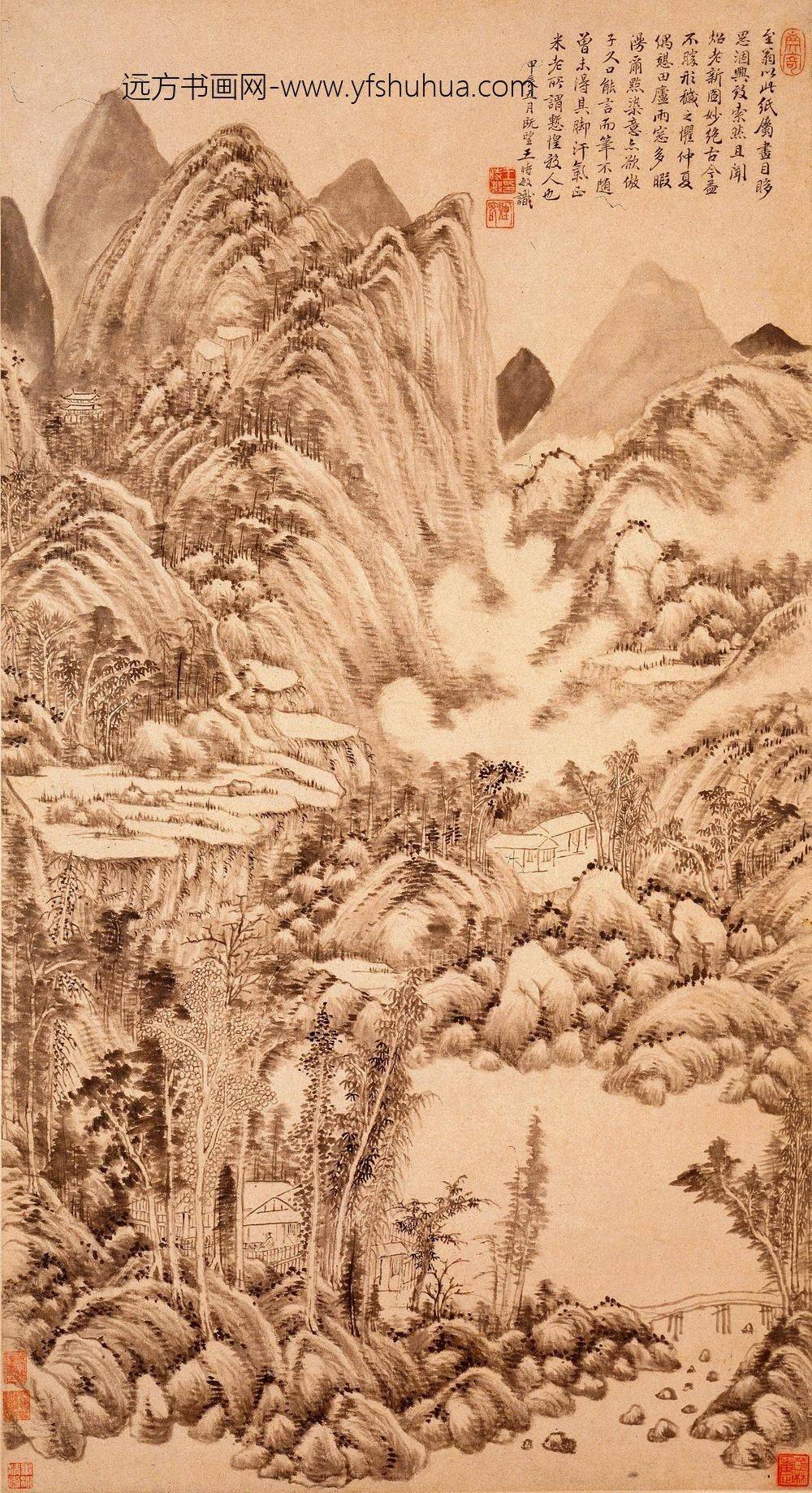 王时敏_为至翁作山水轴