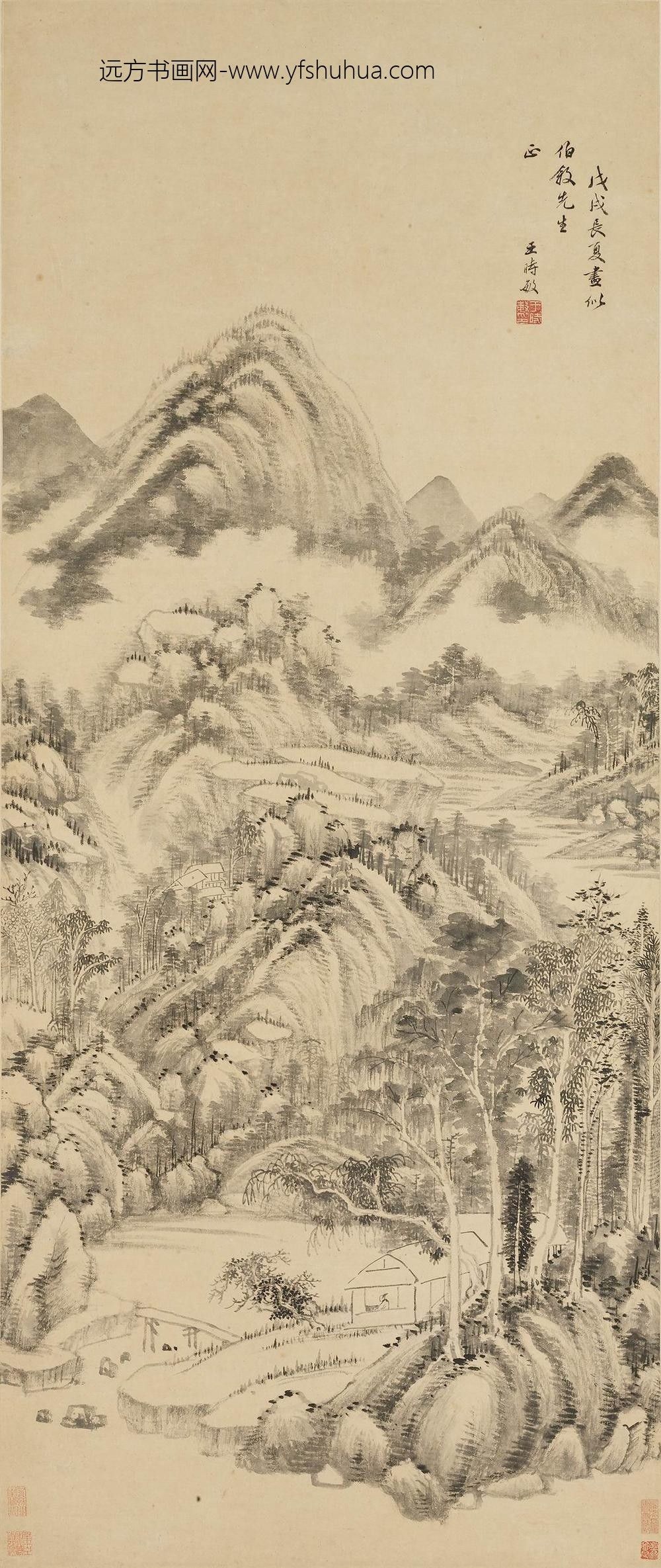 王时敏_云壑烟滩图轴