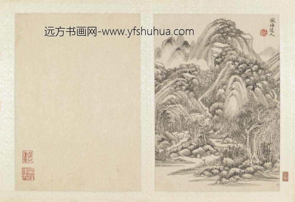 王时敏_仿古山水册-