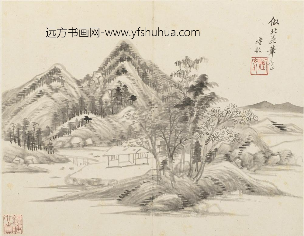 王时敏_仿古山水图册_