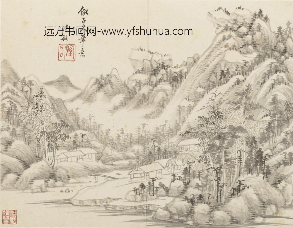 王时敏_仿古山水图册_