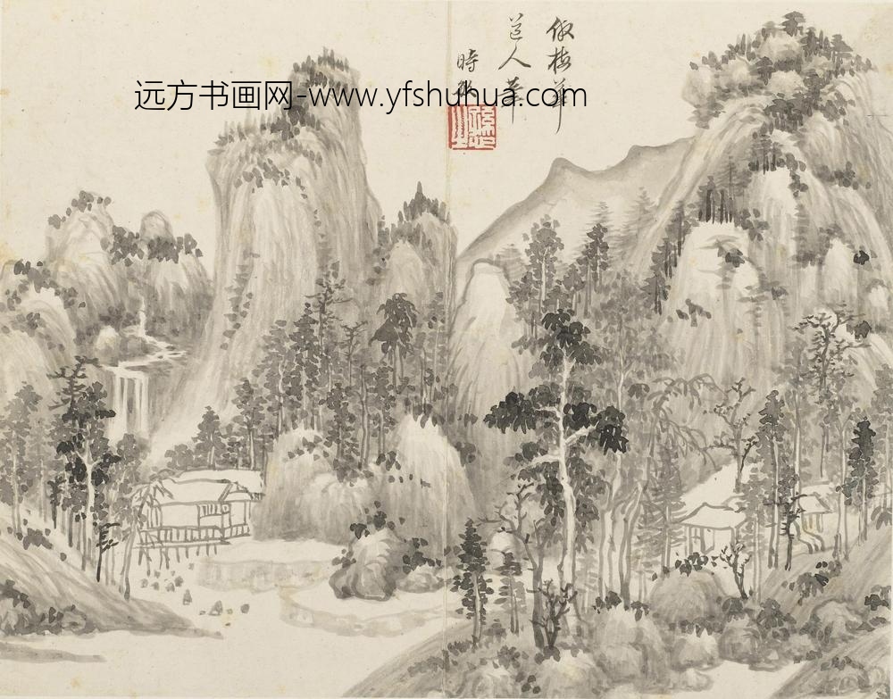 王时敏_仿古山水图册_