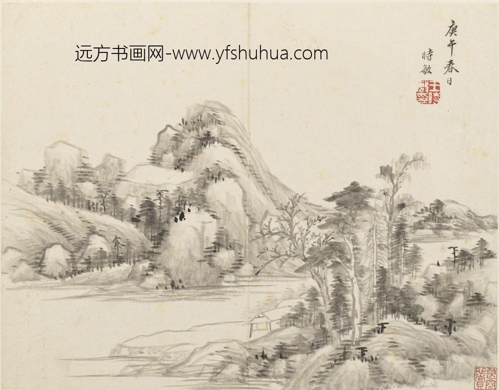 王时敏_仿古山水图册_