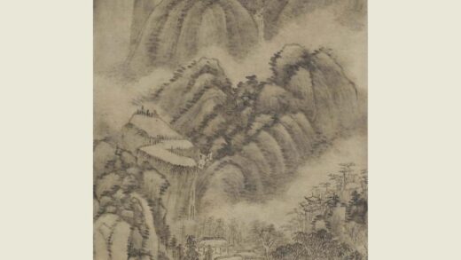 王时敏 仿吴镇山水图轴.jpg