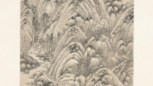 王时敏 仿吴镇山水轴.jpg