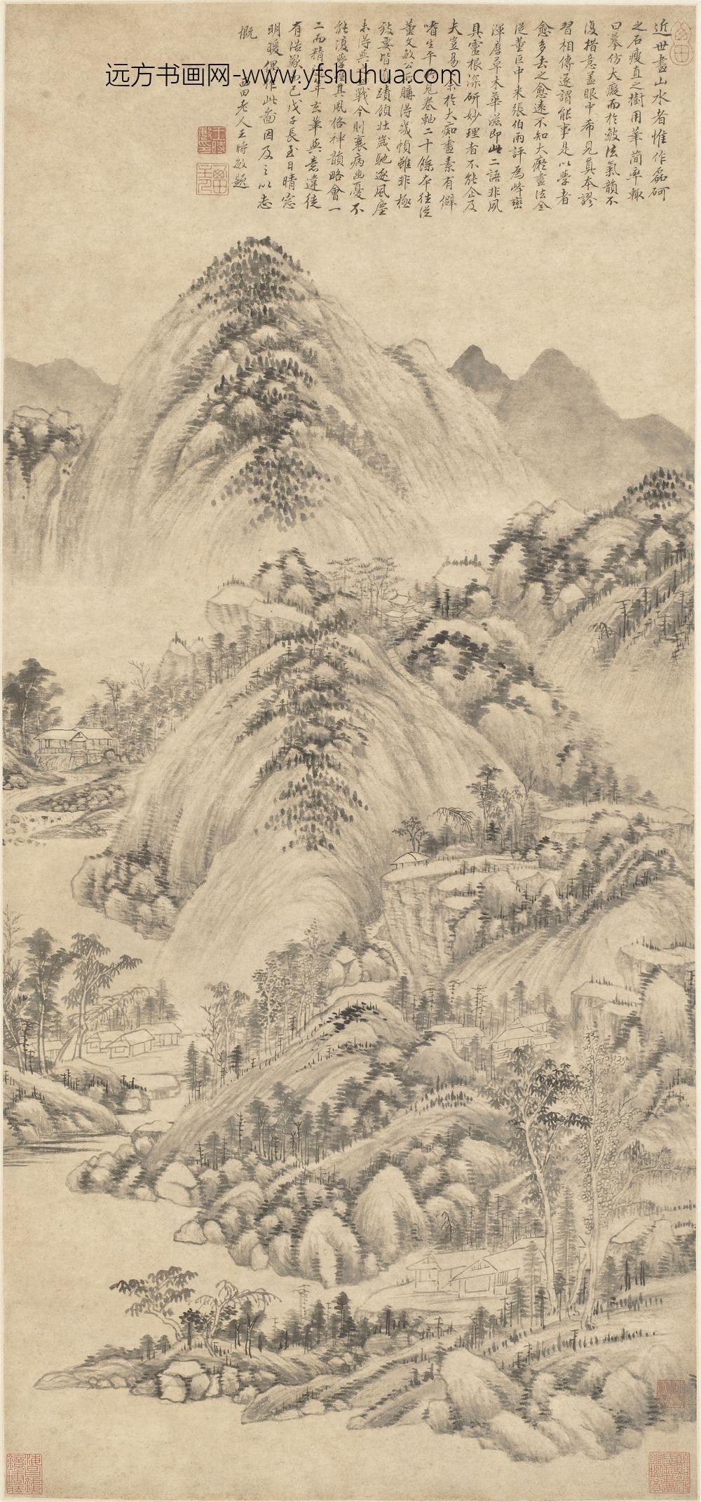 王时敏_仿黄公望山水轴