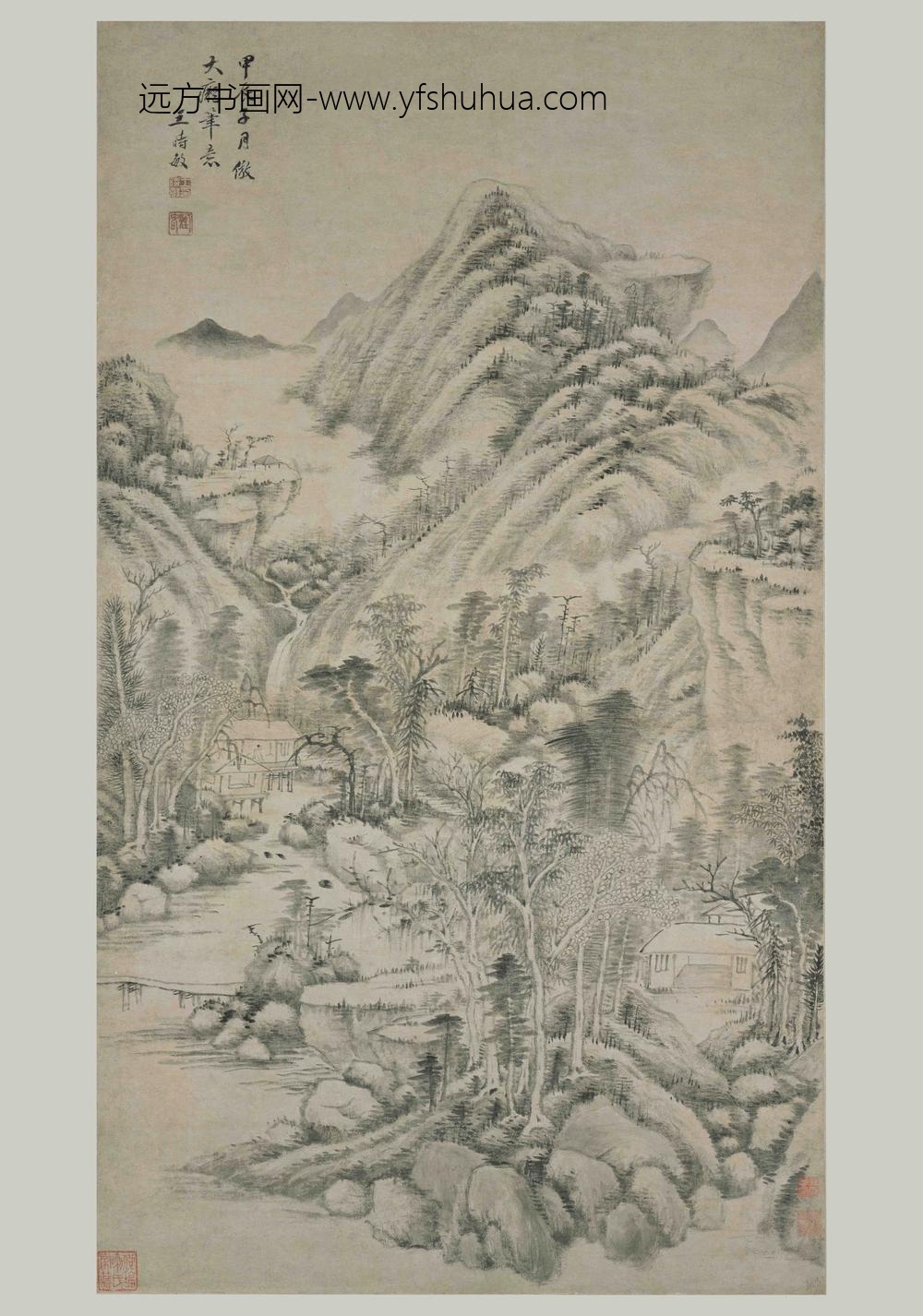 王时敏_仿黄子久山水轴