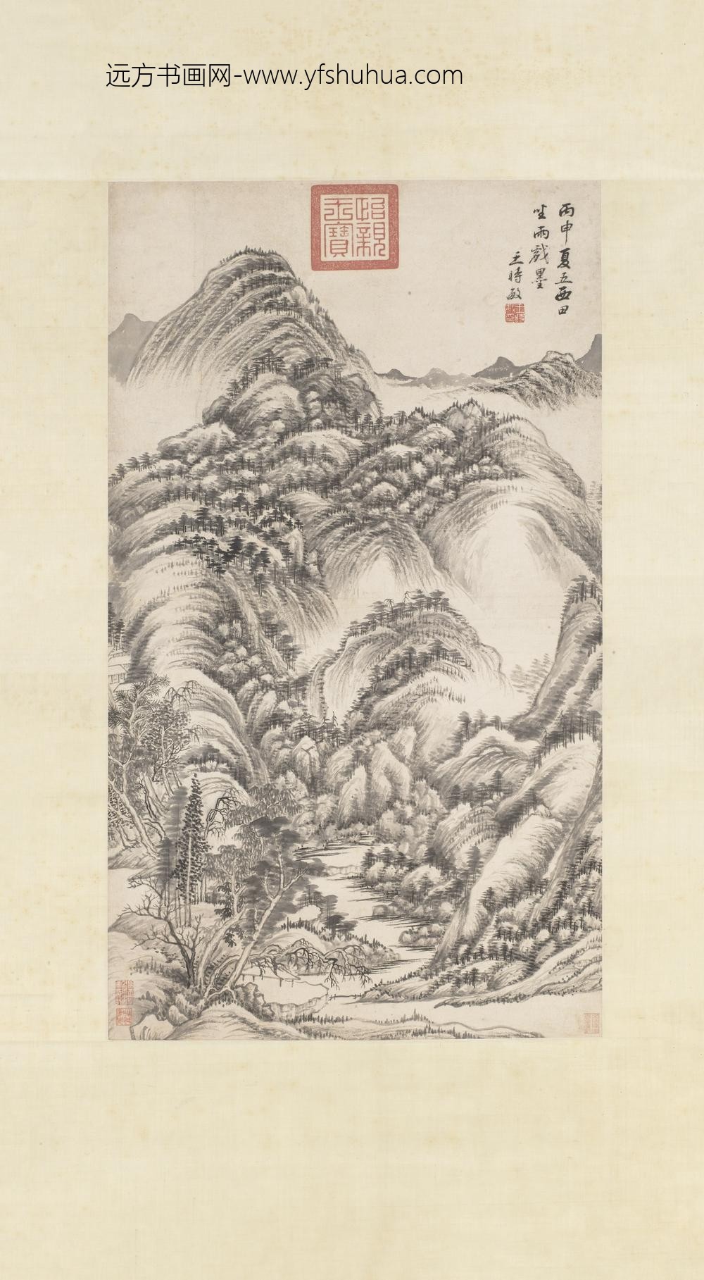 王时敏_山水轴-