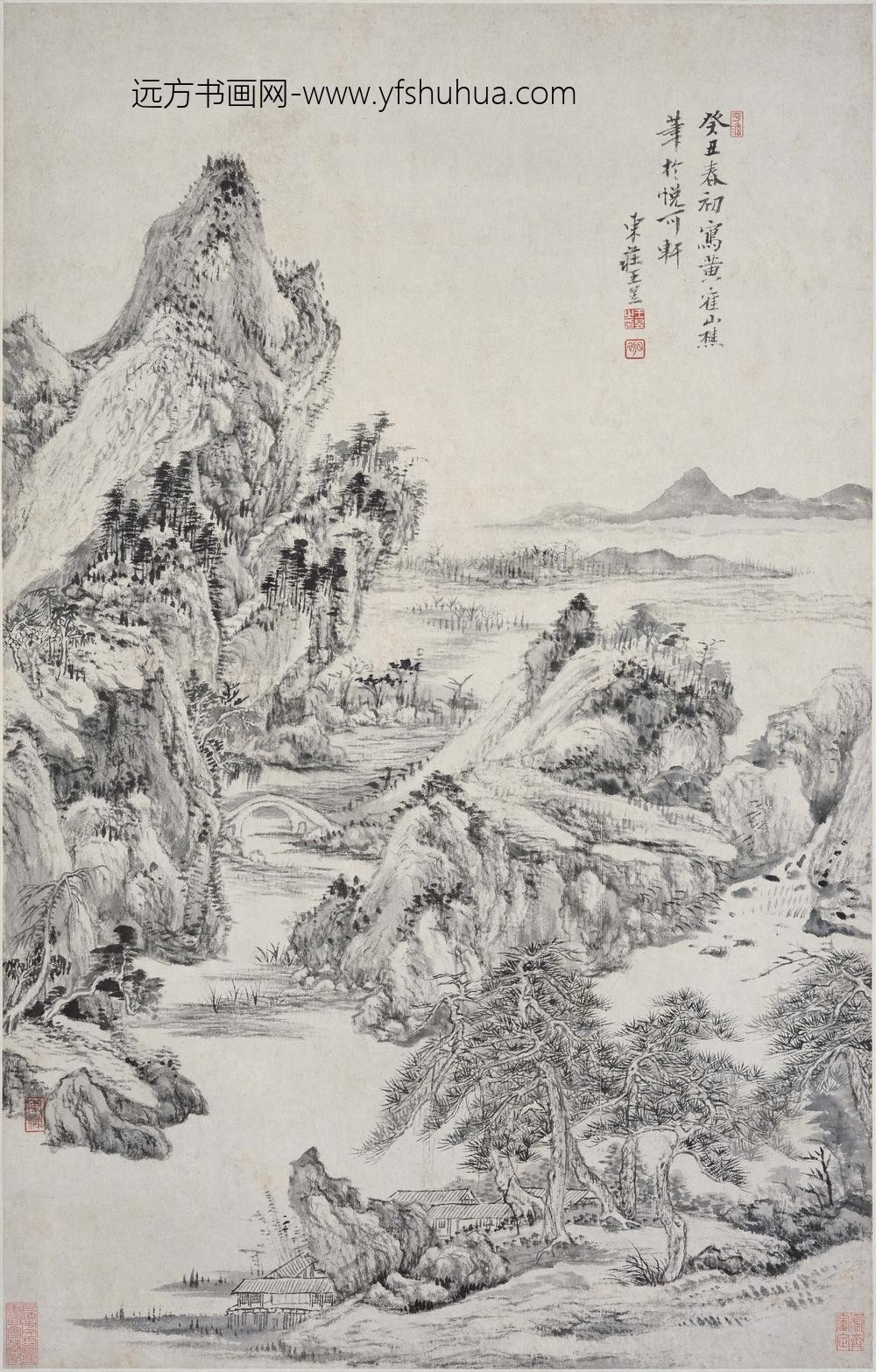 王昱_仿山樵山水轴