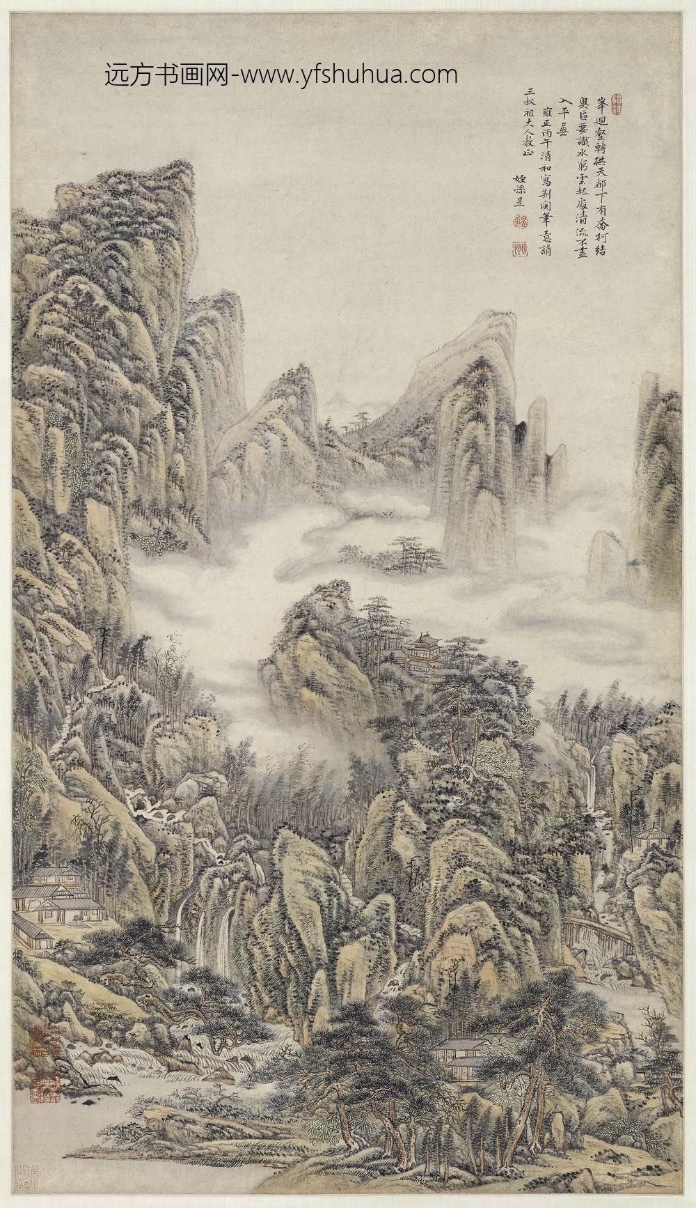 王昱_重林复嶂图轴