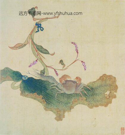 王维烈 设色花卉册（十开） 1.jpg