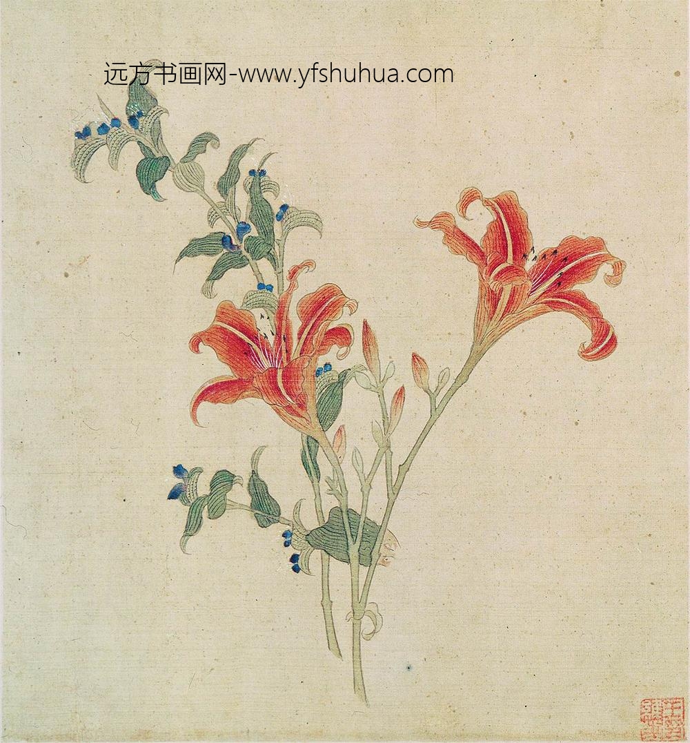 王维烈_设色花卉册（十开）_