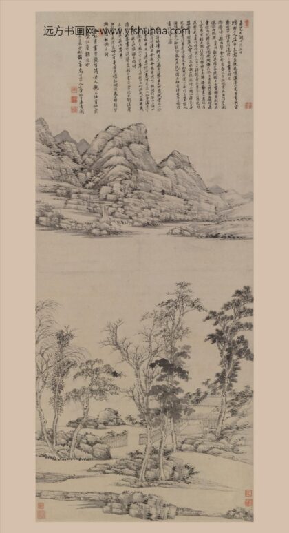 王翚 临倪瓒溪亭山色图轴.jpg