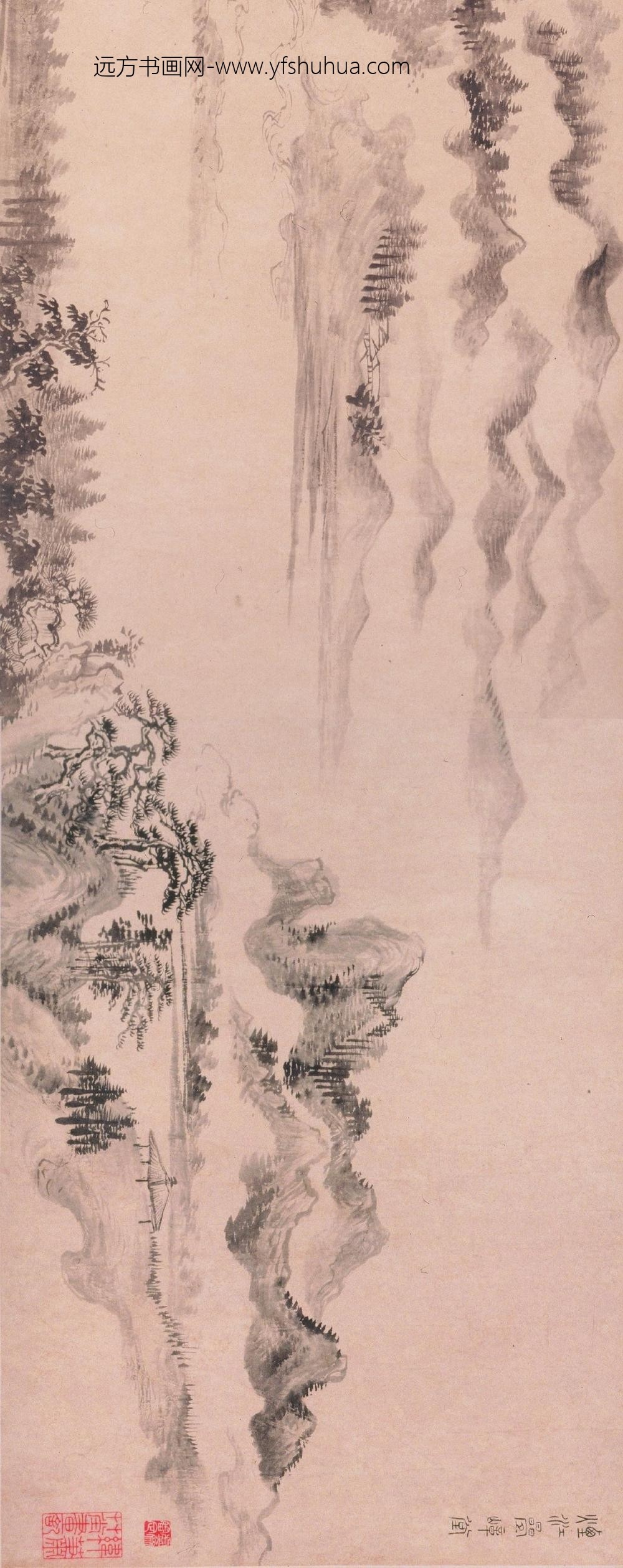 王翚_临古山水四段卷__