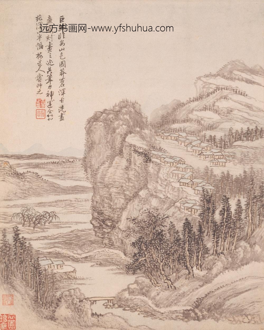 王翚_仿古山水册-_