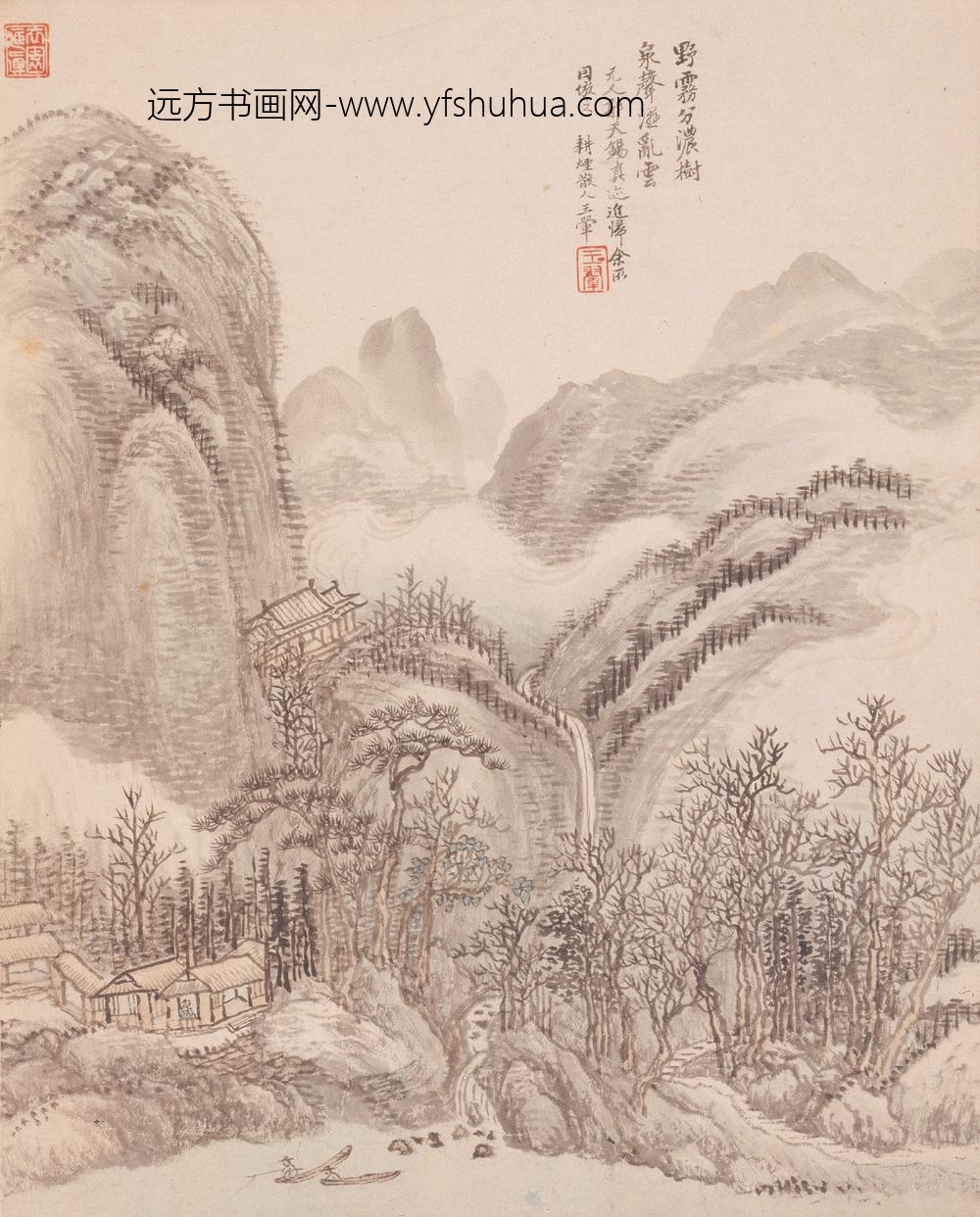 王翚_仿古山水册-_