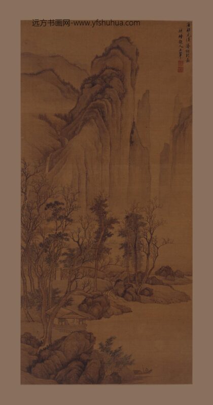 王翚 仿唐寅溪亭话别图轴.jpg