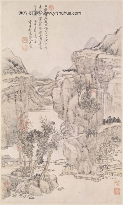 王翚 仿大痴山水轴.jpg