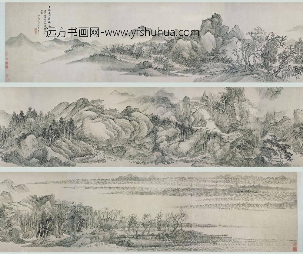 王翚_仿巨然夏山清晓图卷