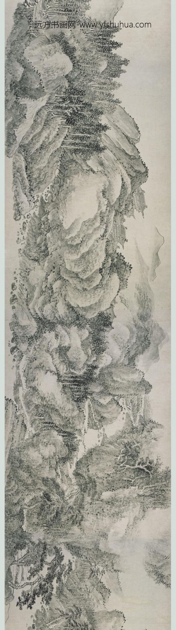 王翚_仿巨然夏山清晓图卷_