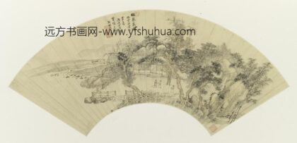 王翚 仿曹知白林泉高逸图扇页.jpg