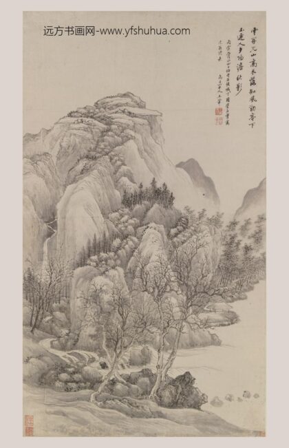 王翚 仿李成山水轴.jpg