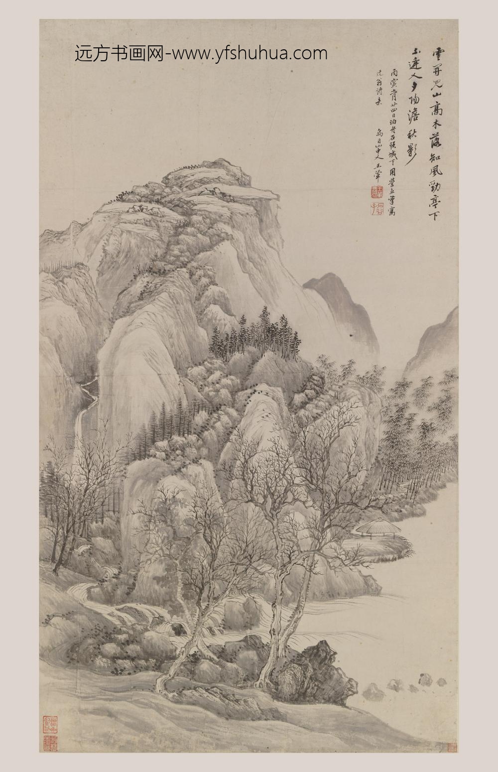 王翚_仿李成山水轴