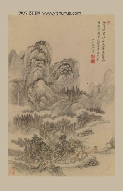 王翚 仿江贯道山水图轴.jpg