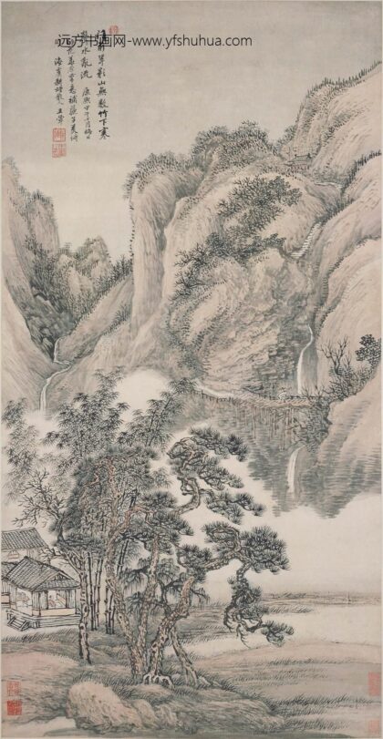 王翚 仿范华原山水轴.jpg
