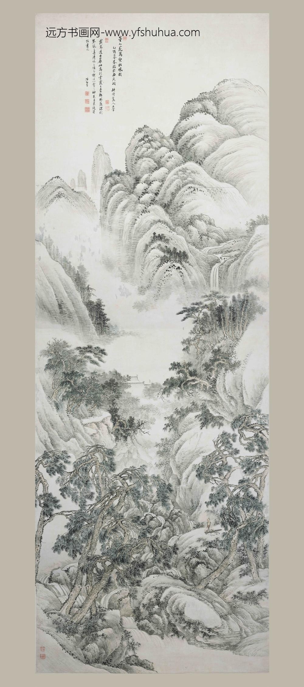 王翚_仿董源万壑松风图轴