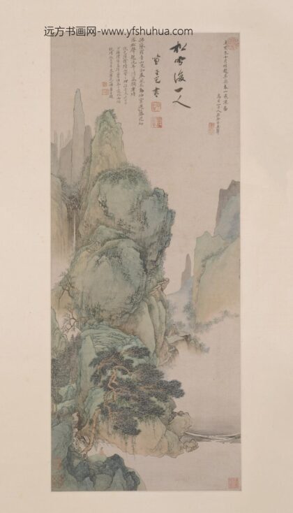 王翚 仿赵孟頫春山飞瀑图轴.jpg