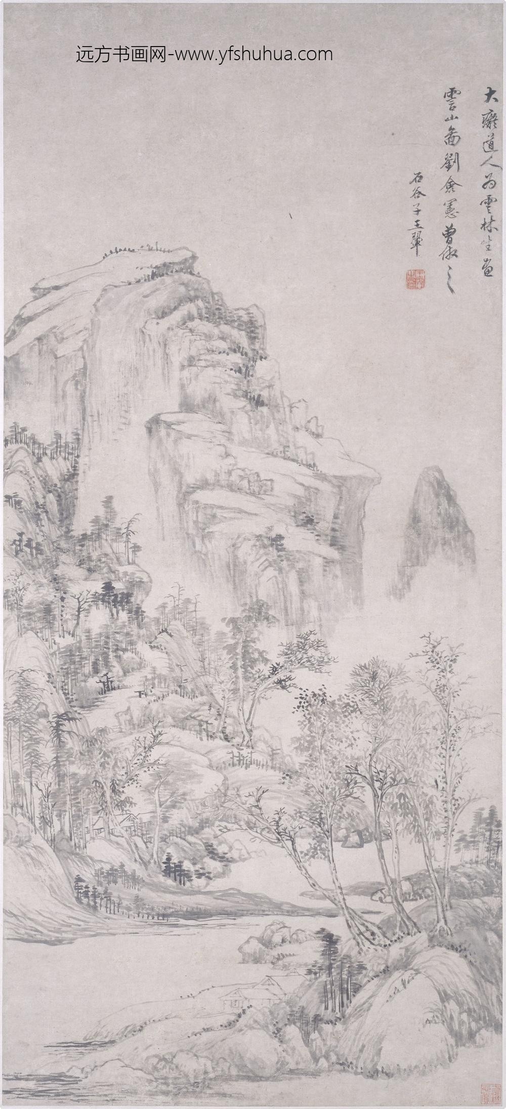 王翚_仿黄公望云山图轴