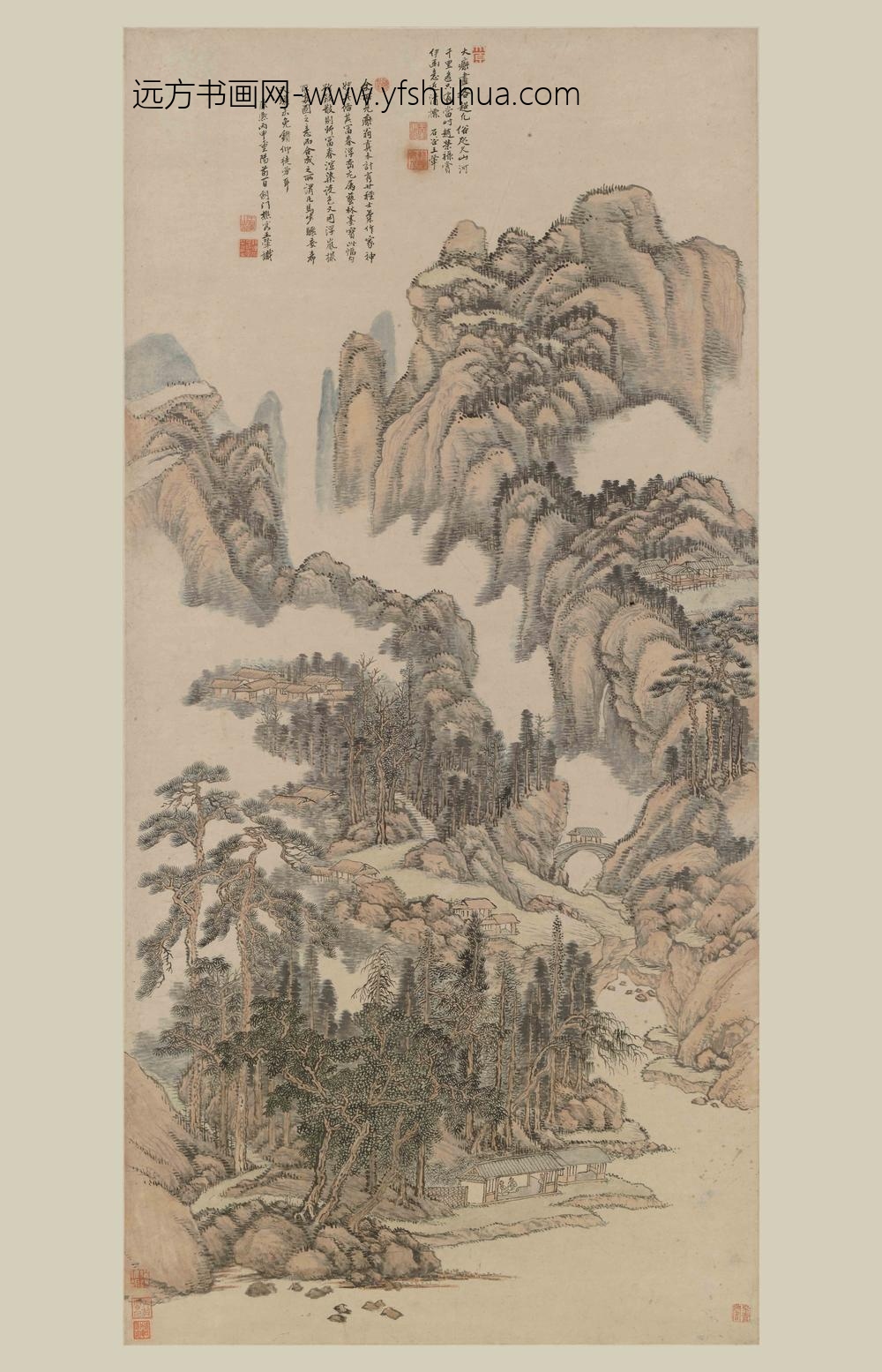 王翚_仿黄公望山水轴