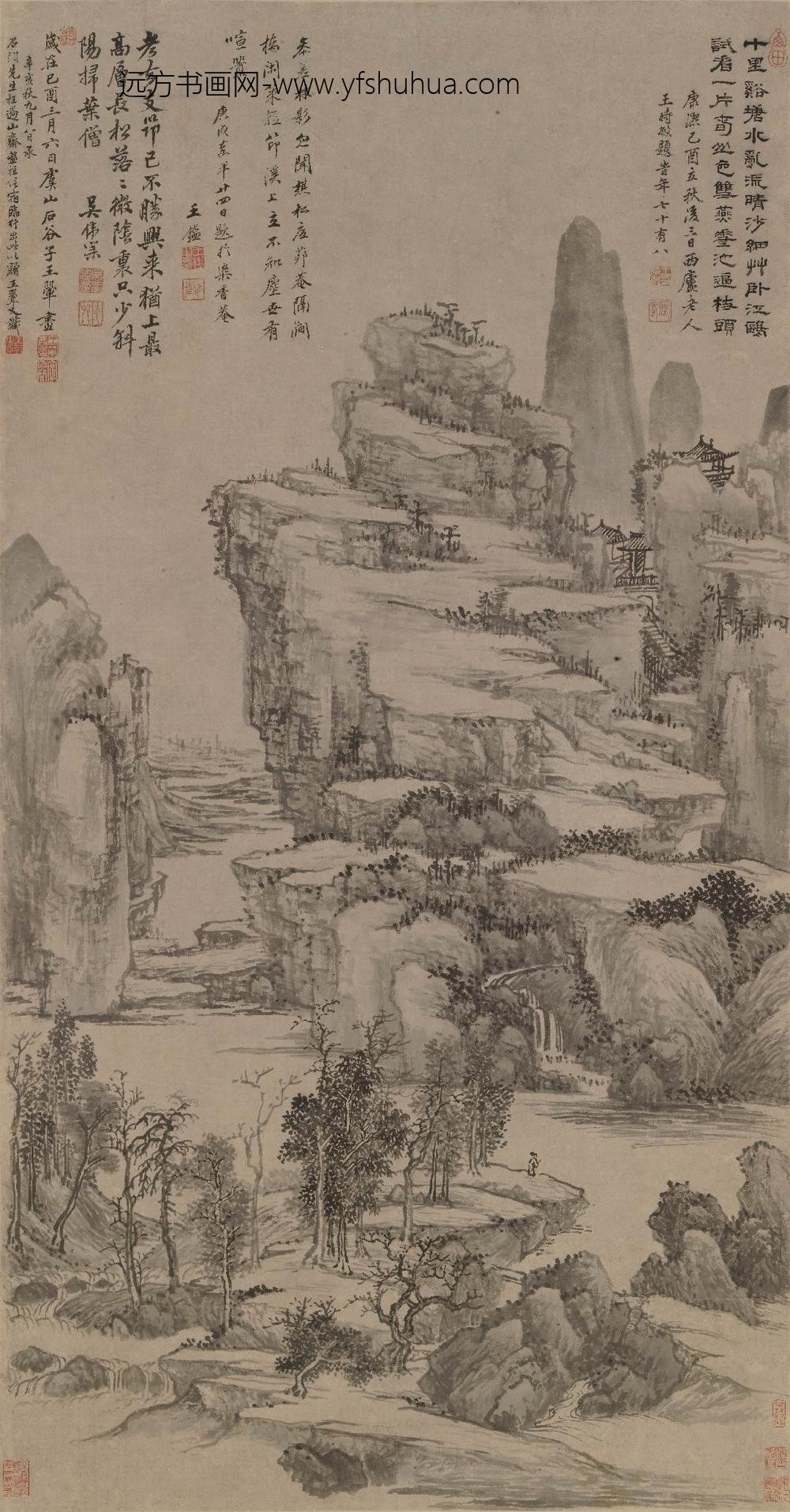 王翚_十里溪塘图轴