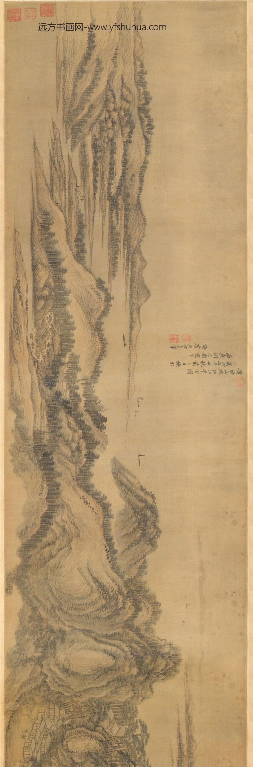 王翚_抚王蒙江山千里图卷_