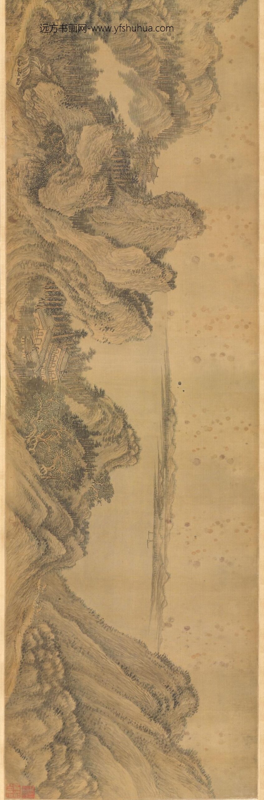 王翚_抚王蒙江山千里图卷_