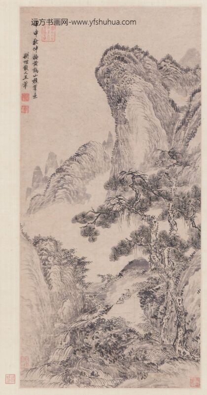 王翚 摹黄鹤山樵山水图轴.jpg