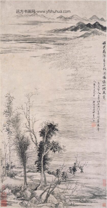 王翚 春草洞庭图轴.jpg