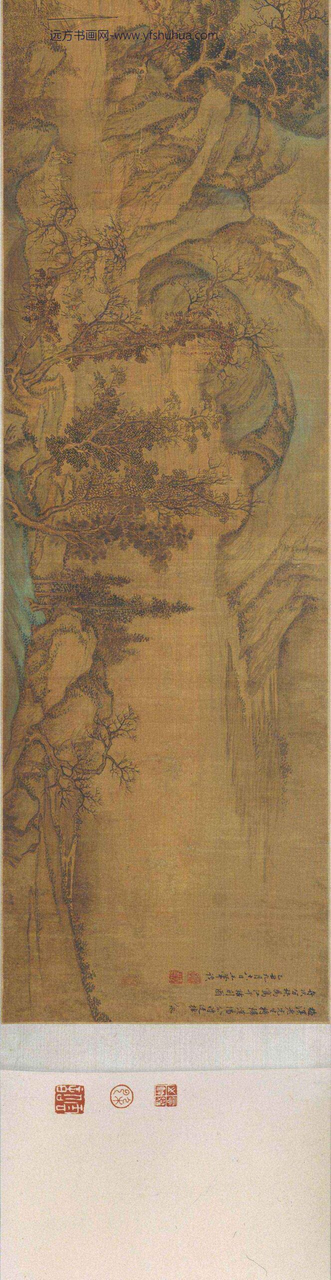 王翚_江干话别图卷_