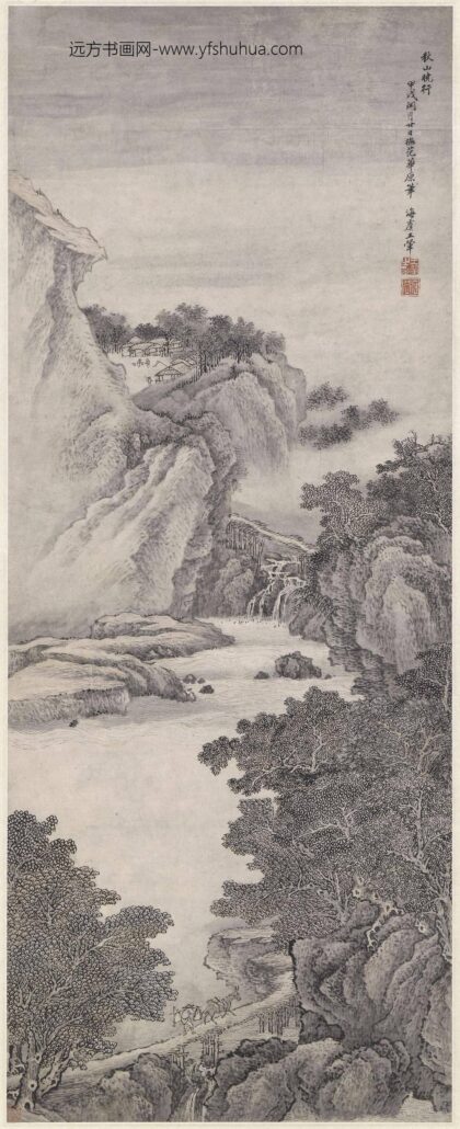 王翚 秋山晓行图轴.jpg