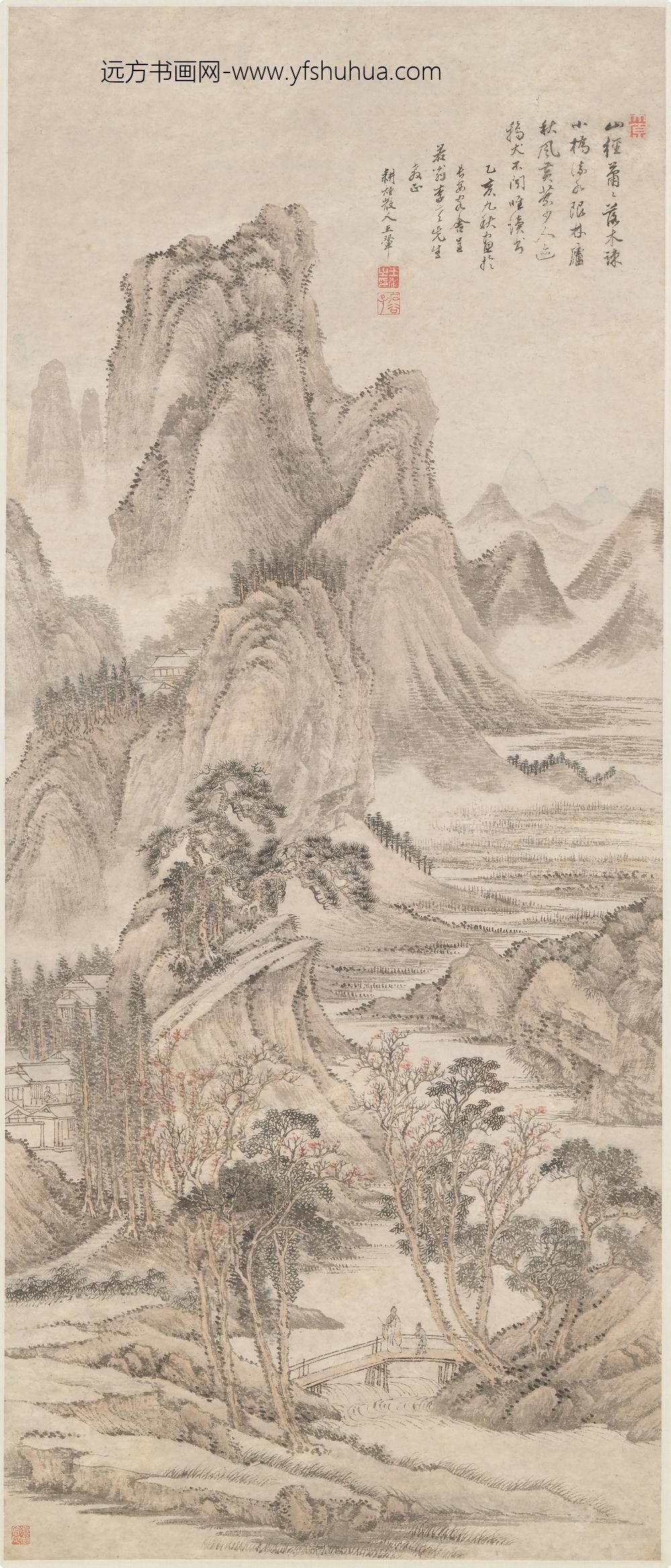 王翚_秋枫黄叶图轴