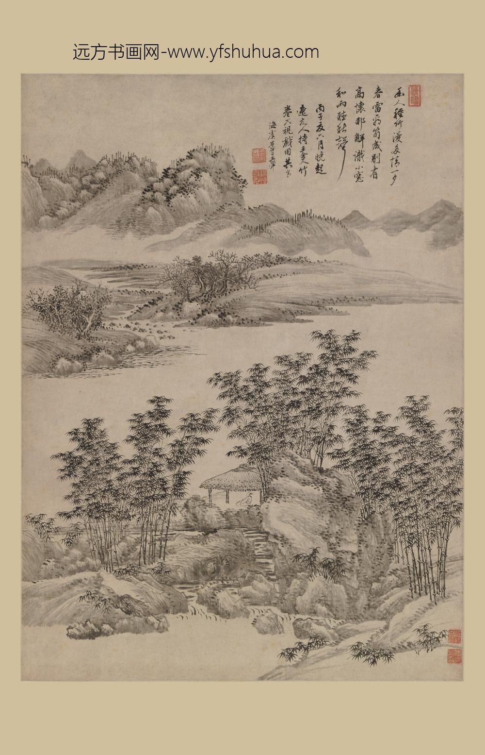 王翚_竹亭清远图轴