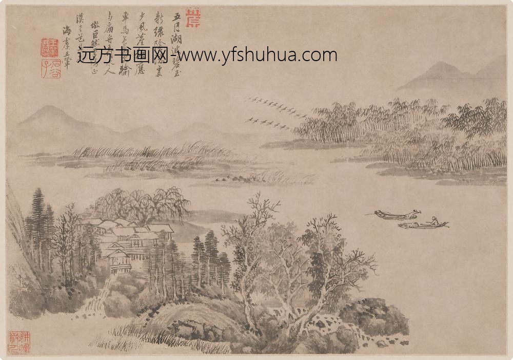 王翚_绿荫弄水图轴